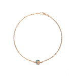 14k gold diamond flower bracelet - LODAGOLD