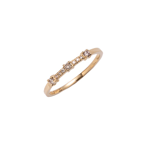 14k gold cognac diamonds ring - LODAGOLD