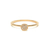 14k gold cognac diamond round ring - LODAGOLD
