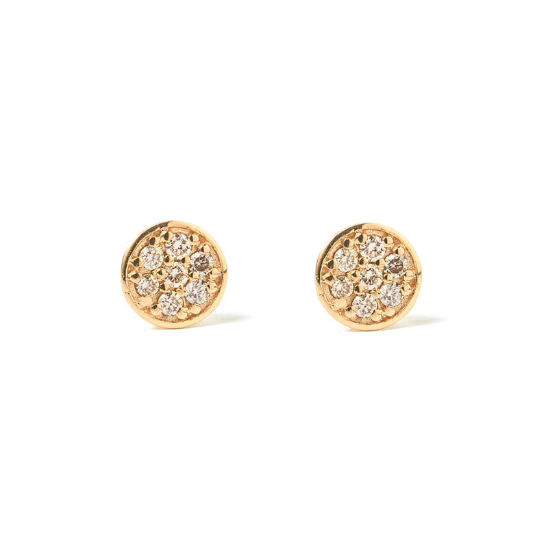14k gold cognac diamonds earrings - LODAGOLD
