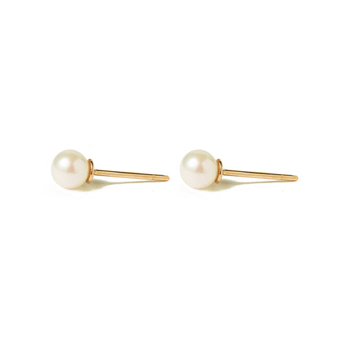 14k gold pearl earrings - LODAGOLD