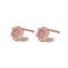 14k gold pink opal flower earrings - LODAGOLD