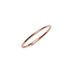 14k rose gold round wire ring - LODAGOLD