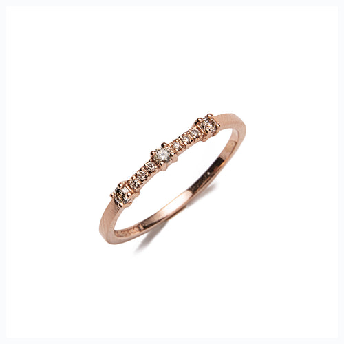 14k gold cognac diamonds ring - LODAGOLD