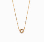 14k grey diamond heart Necklace - LODAGOLD