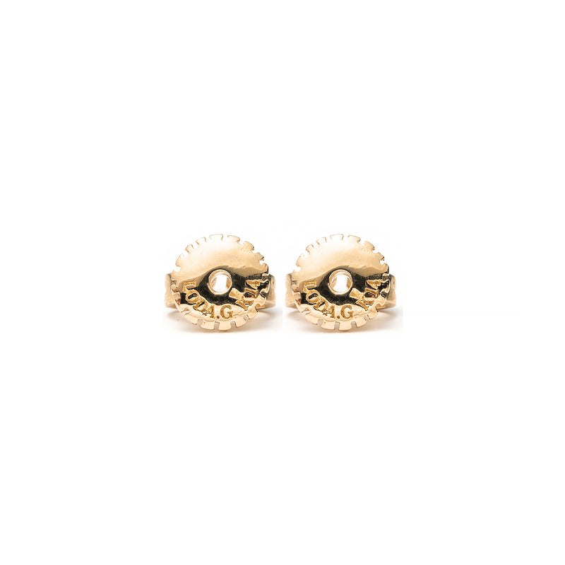 14k gold black diamond & pearl cross earrings - LODAGOLD