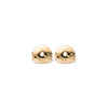 14k gold grey&black diamond moon stud earrings - LODAGOLD