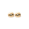 14k gold green&grey diamond T stud earrings - LODAGOLD