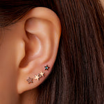 14k gold star stud earrings - LODAGOLD