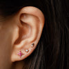 14k gold grey&black diamond stud earrings - LODAGOLD