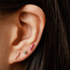 14k gold Emerald star stud earrings - LODAGOLD