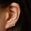 14k gold "X"diamond single earring - LODAGOLD