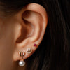 14k rose gold pearl butterfly single earring - LODAGOLD