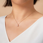 14k gold Star Necklace with Pearl Necklace - LODAGOLD