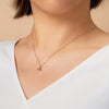 14k gold grey diamond Triangle Necklace - LODAGOLD