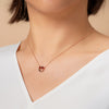 14k gold Smiley Face red Heart Eyes Necklace - LODAGOLD