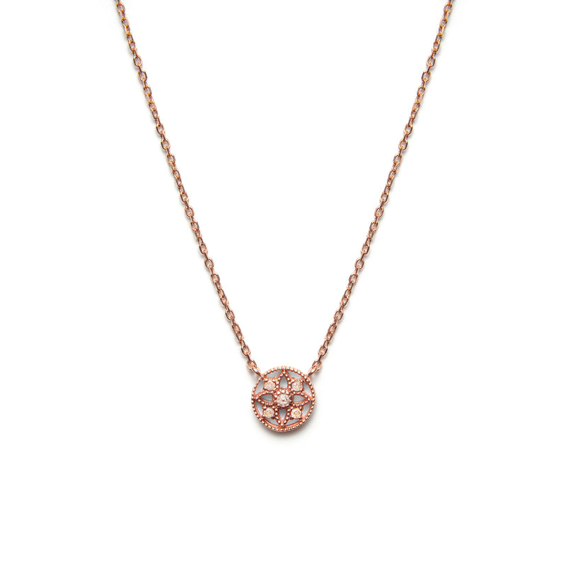 14k gold grey diamond Necklace - LODAGOLD