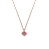 14k gold pink sapphire rhombus necklace - LODAGOLD