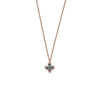 14k gold blue diamond T Necklace - LODAGOLD