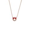 14k gold Smiley Face red Heart Eyes Necklace - LODAGOLD