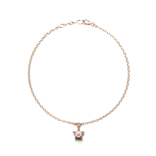 14k gold star bracelet with pearl - LODAGOLD