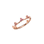 14k gold ruby crown ring - LODAGOLD