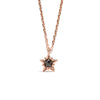 14k gold black diamond star Necklace - LODAGOLD
