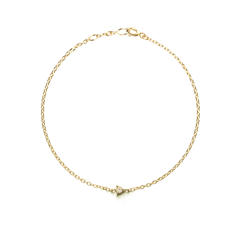 14k gold grey diamond bracelet - LODAGOLD