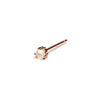 14k gold grey diamond single stud Earring - LODAGOLD